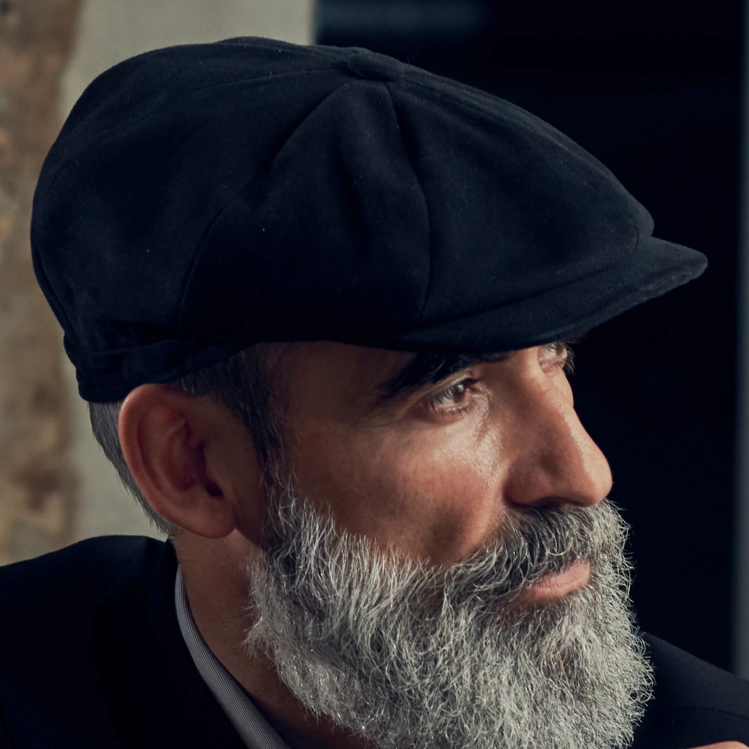 Moda | Black Cotton Newsboy Cap - Image 8