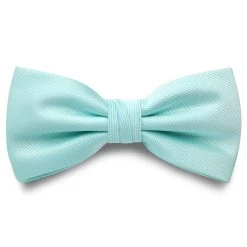 Baby Blue Pre-Tied Grosgrain Bow Tie
