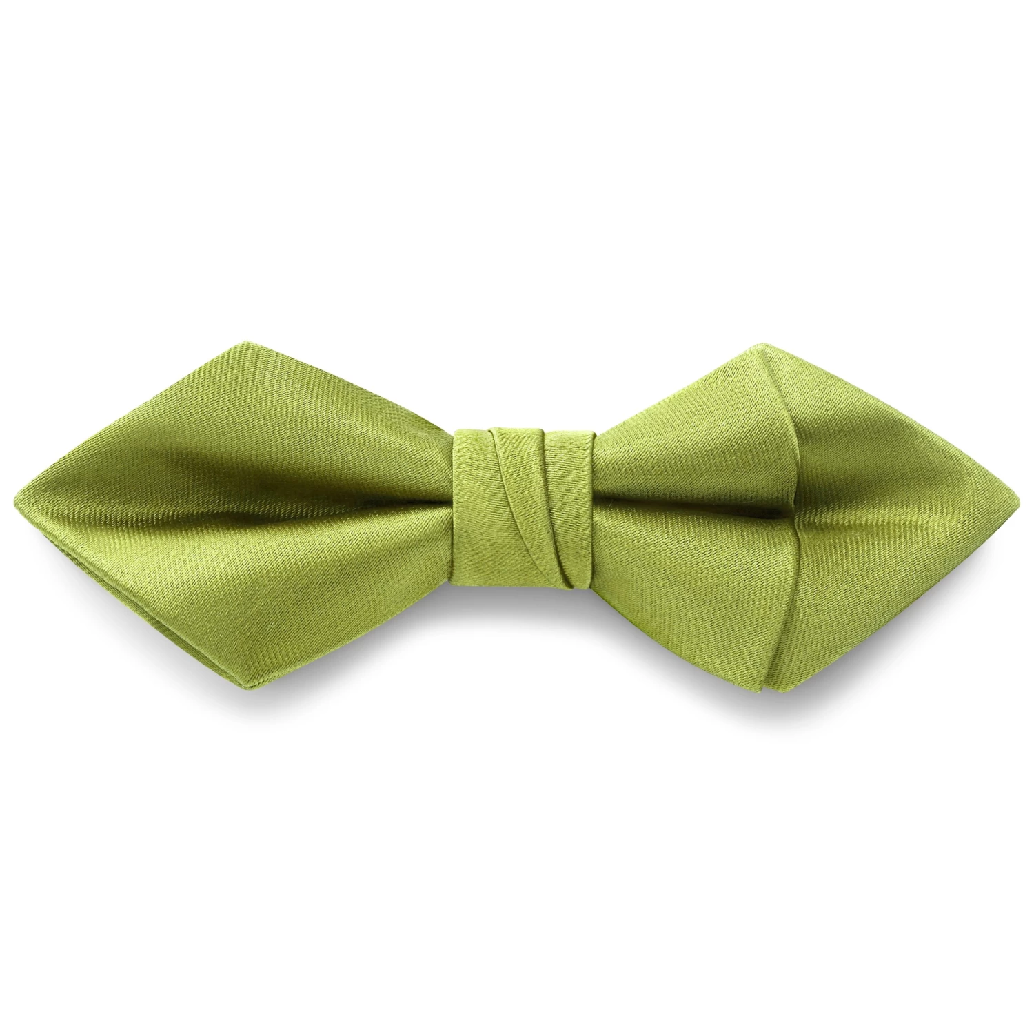 Sea Green Pre-Tied Satin Diamond Tip Bow Tie