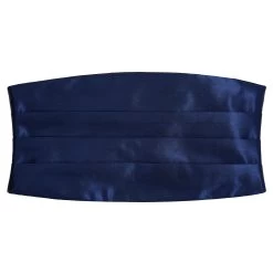 Shiny Navy Blue Basic Cummerbund