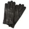 Cuffed Dark Brown Touchscreen Compatible Sheep Leather Gloves