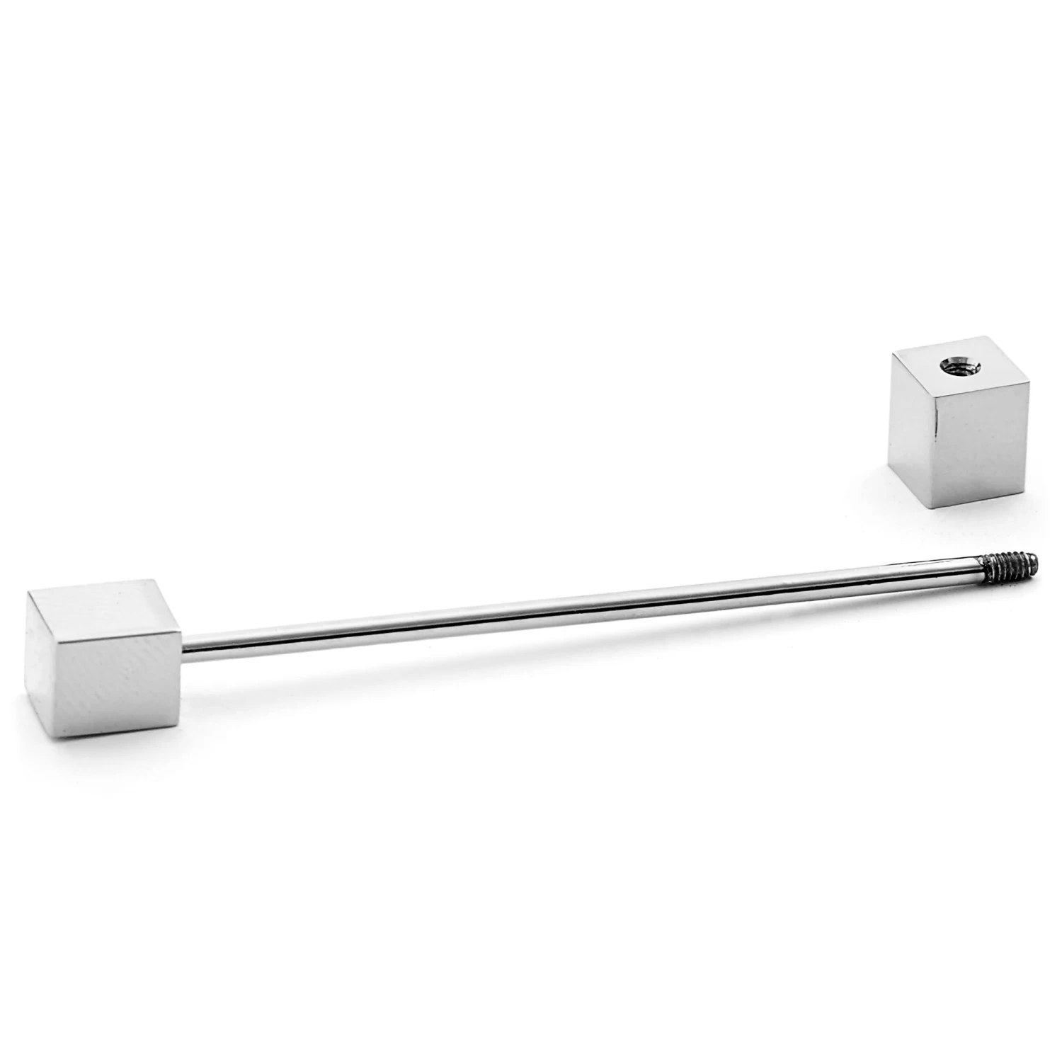 Silver-Tone Cube Collar Bar - Image 2