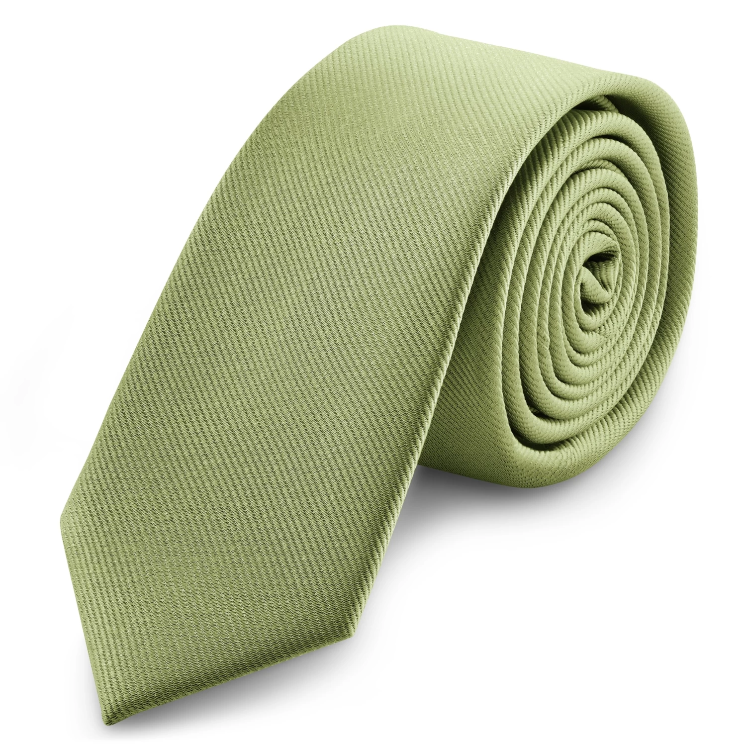 6 Cm Light Green Grosgrain Skinny Tie