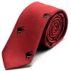 Burgundy & Black Piano Pattern Skinny Tie