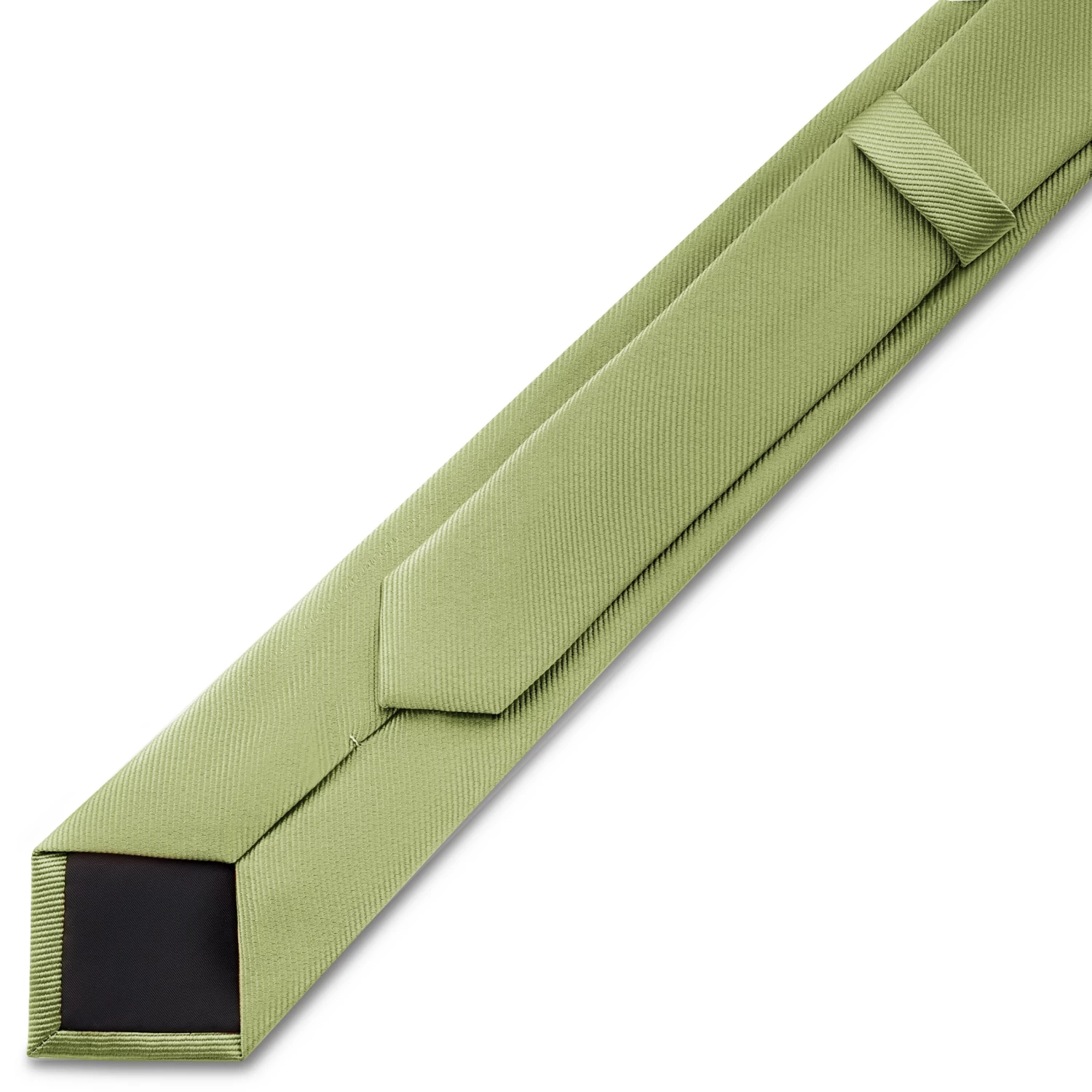 6 Cm Light Green Grosgrain Skinny Tie - Image 4
