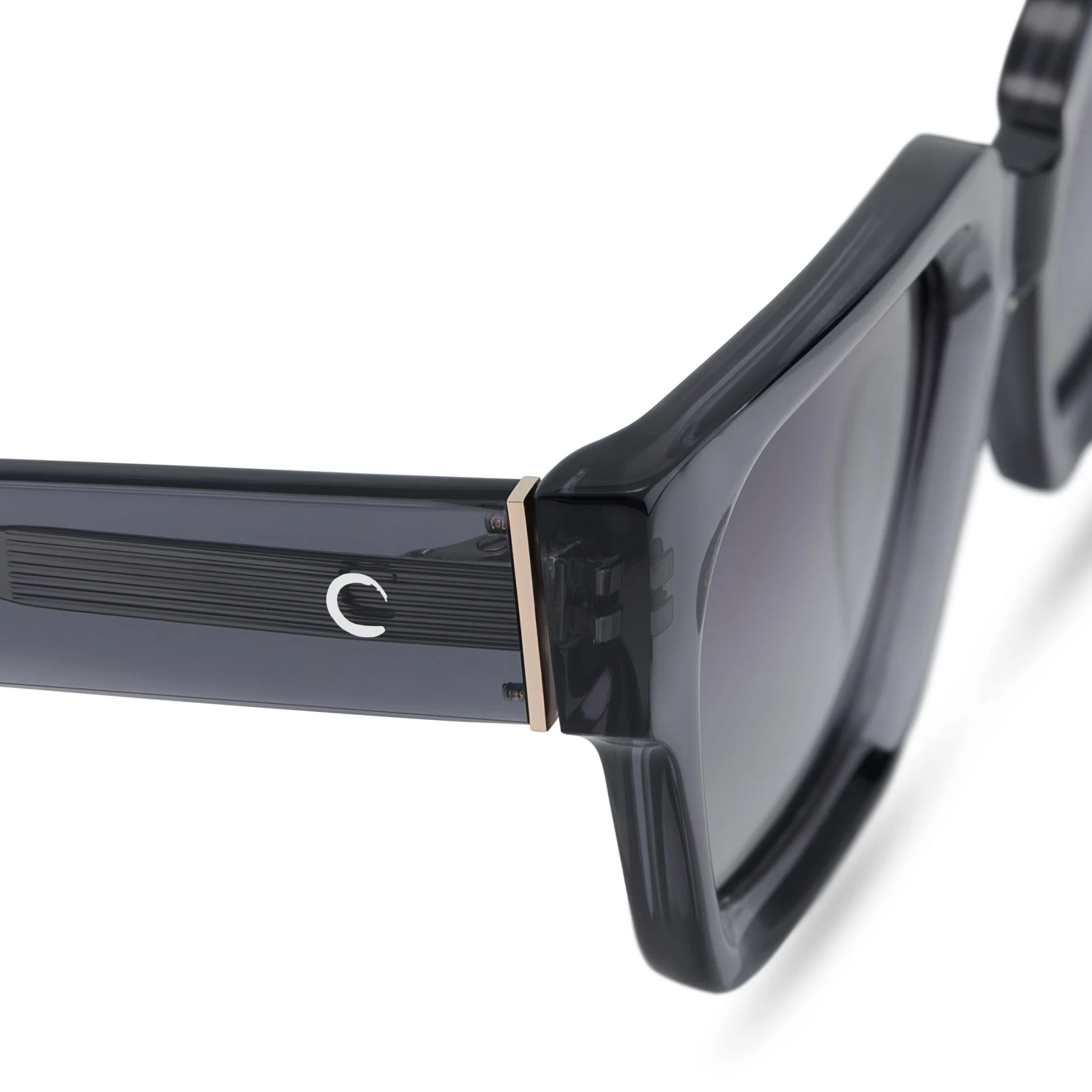 Occasus | Translucent Light Gray Square Polarized Sunglasses - Image 6