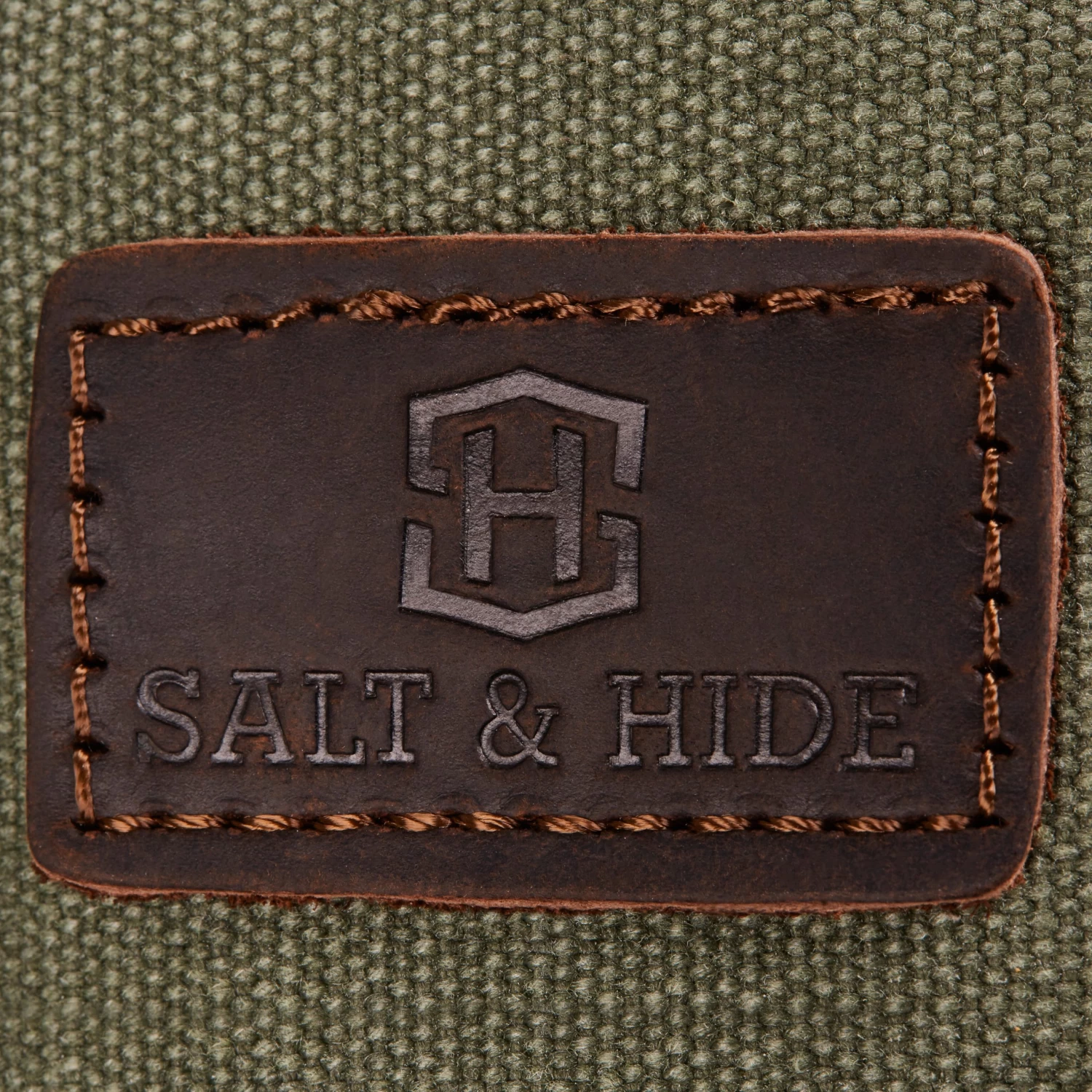 Tarpa | Olive Green Canvas & Dark Brown Leather Backpack - Image 9