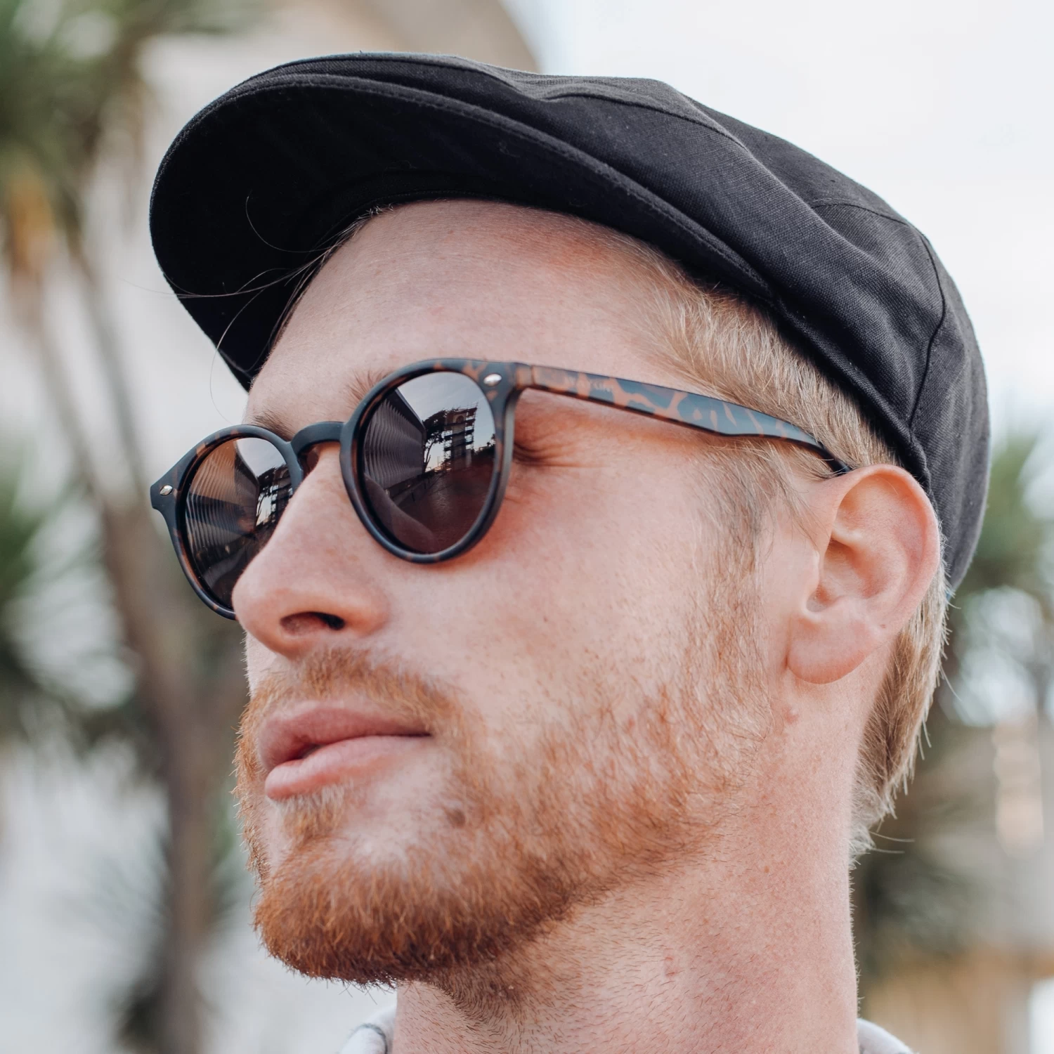 Tirol | Navy Blue Linen Flat Cap - Image 6