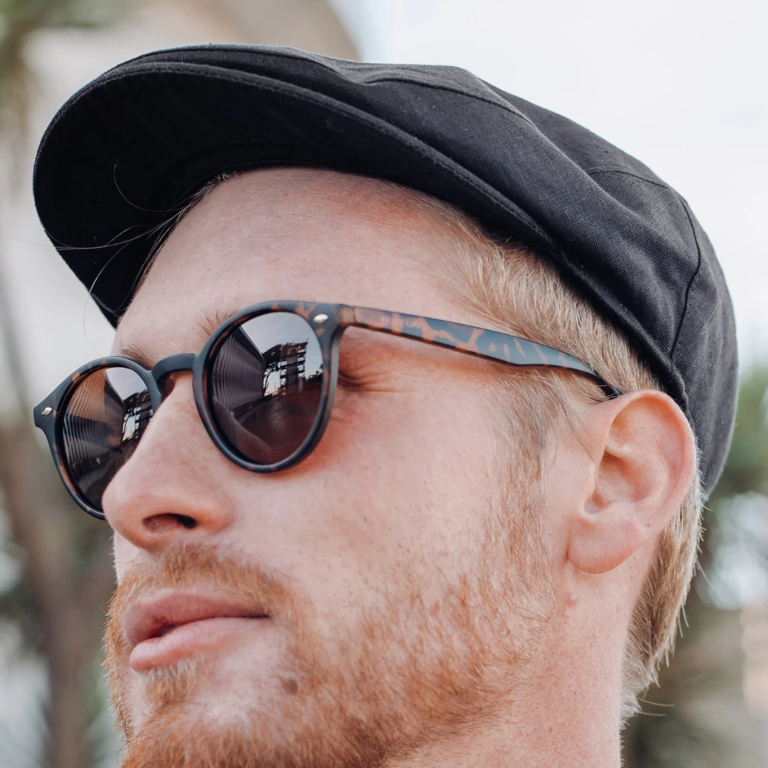 Tirol | Navy Blue Linen Flat Cap - Image 8