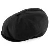 Tirol | Black Cotton Newsboy Cap