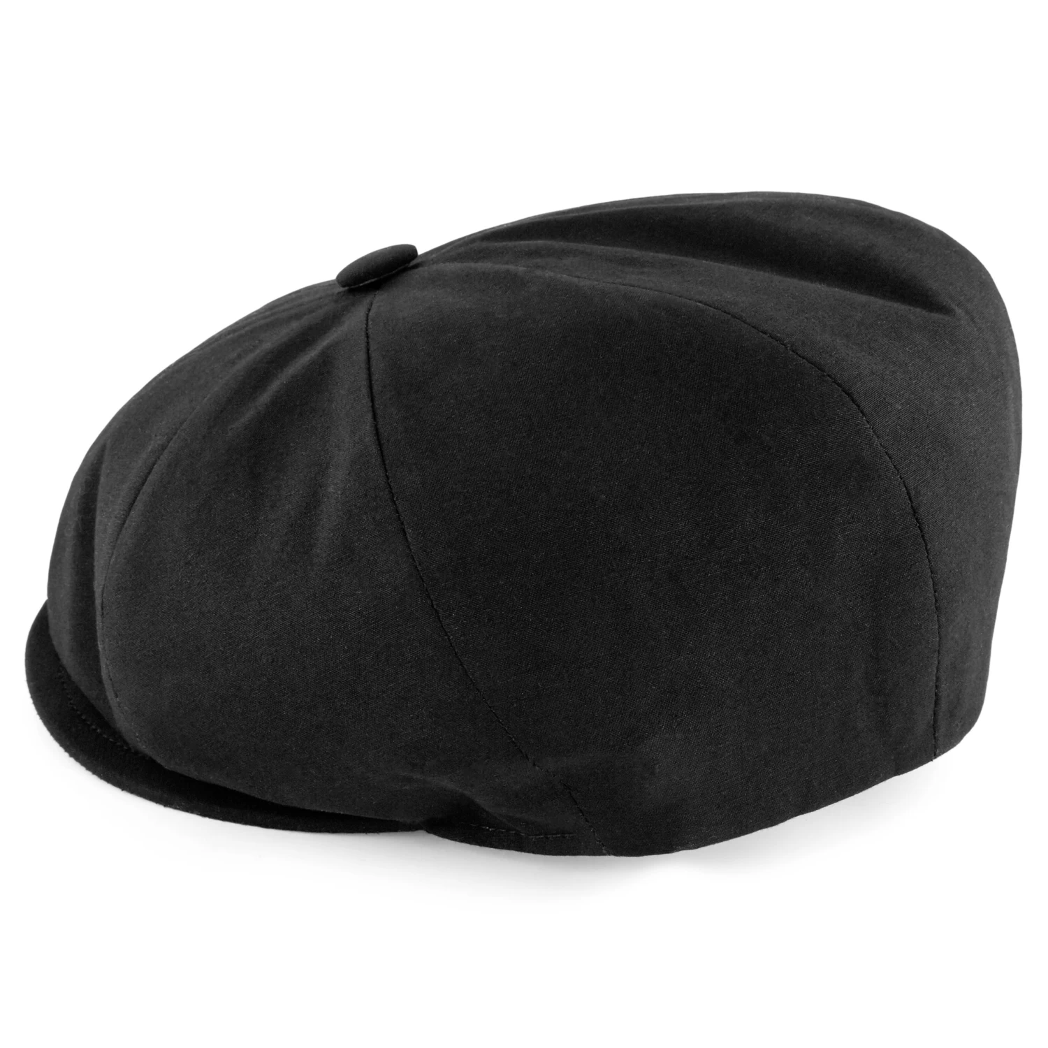 Tirol | Black Cotton Newsboy Cap - Image 2