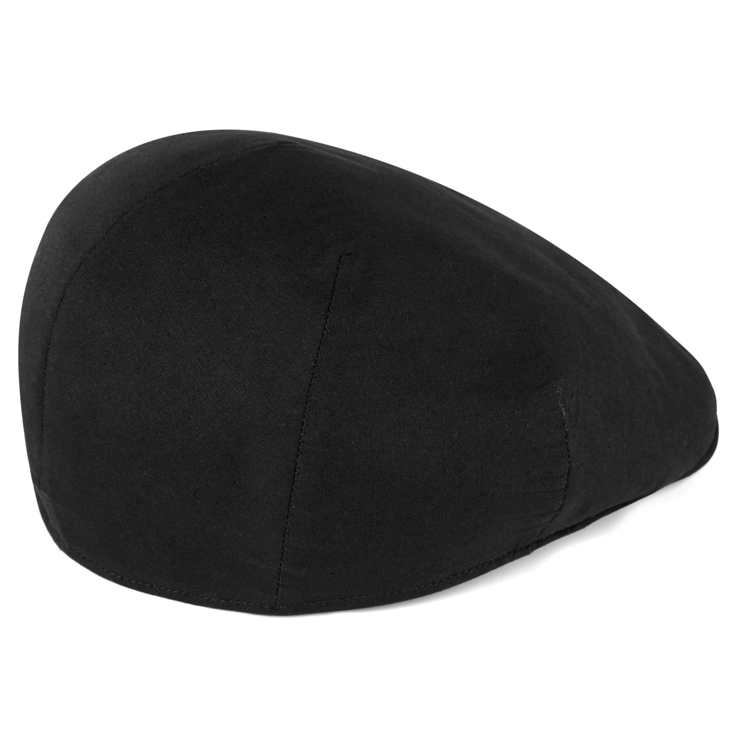 Tirol | Black Cotton Flat Cap - Image 5