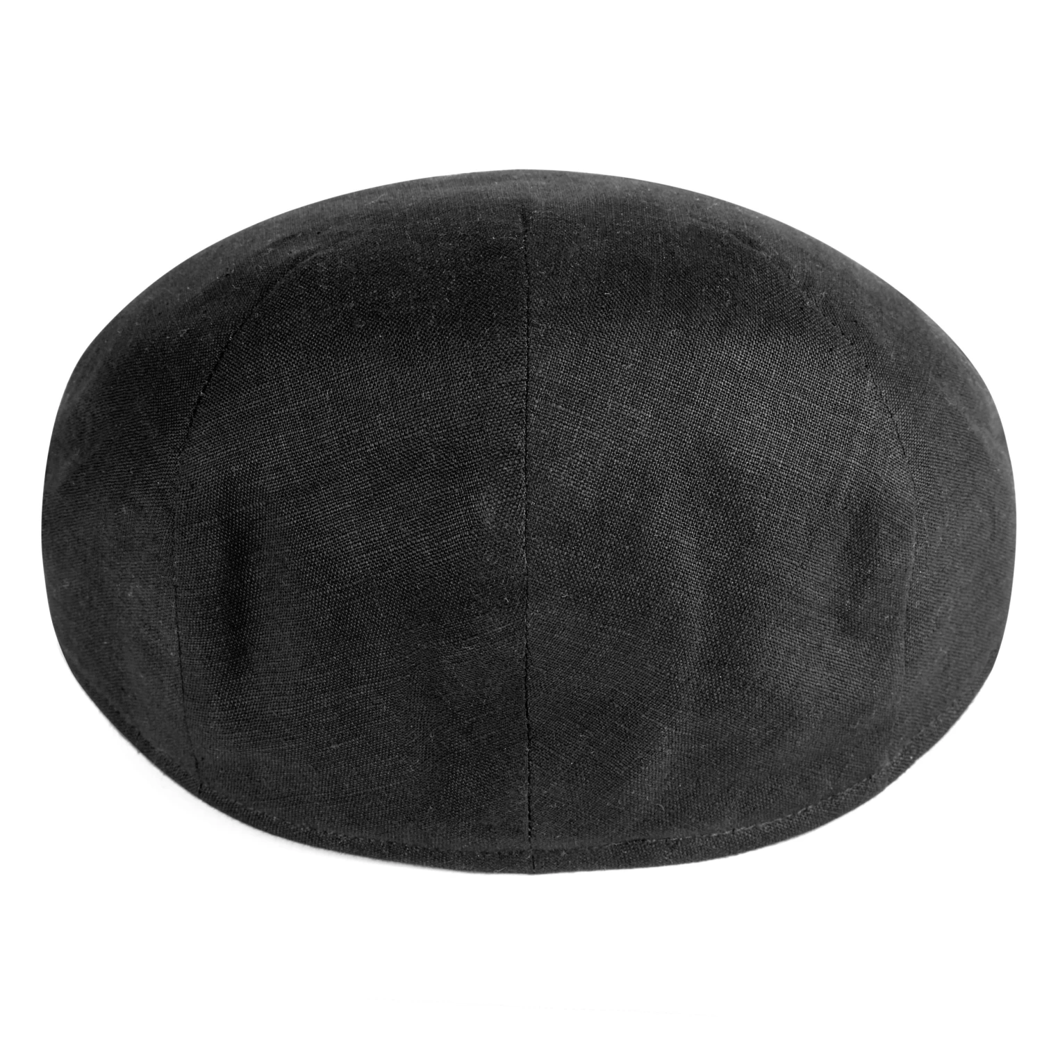 Tirol | Black Cotton Flat Cap - Image 6