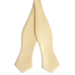 Champagne Self-Tie Grosgrain Diamond Tip Bow Tie