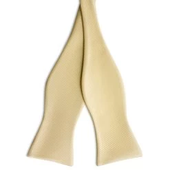 Champagne Self-Tie Grosgrain Bow Tie