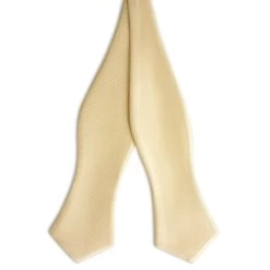Champagne Self-Tie Satin Diamond Tip Bow Tie