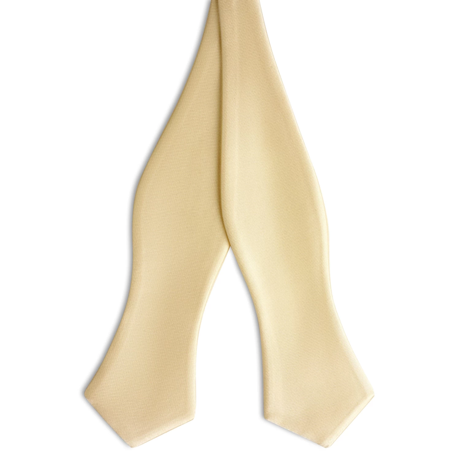 Champagne Self-Tie Satin Diamond Tip Bow Tie