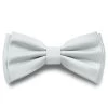 Silver-tone Pre-Tied Herringbone Bow Tie