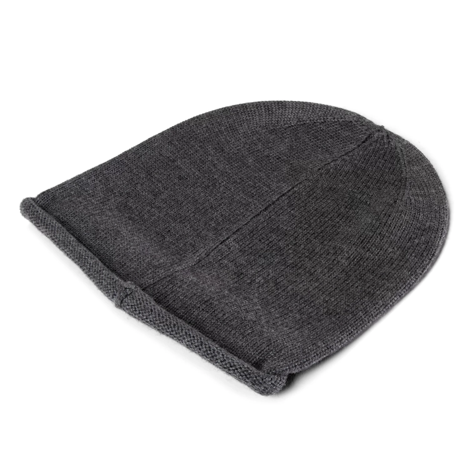 Montagna | Graphite Merino Wool Fine Knitted Beanie - Image 6