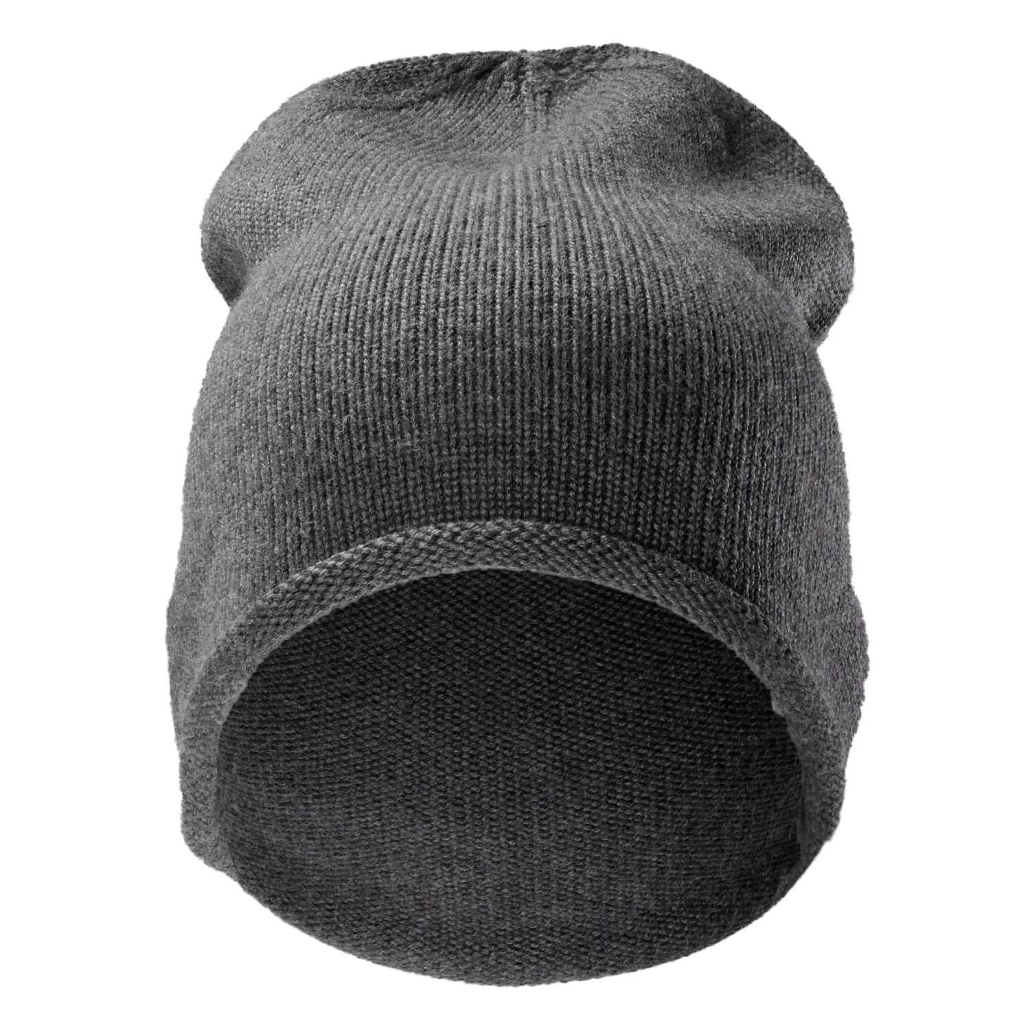 Montagna | Graphite Merino Wool Fine Knitted Beanie - Image 5
