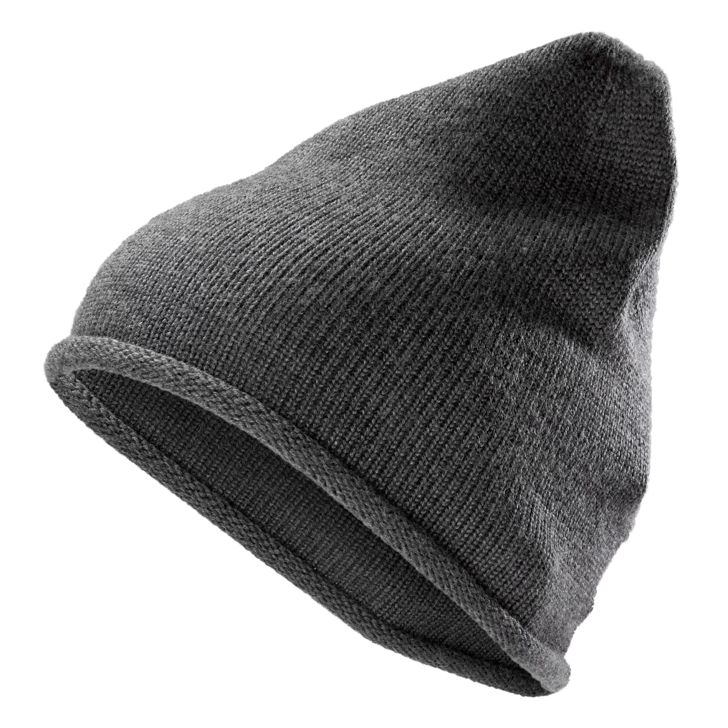 Montagna | Graphite Merino Wool Fine Knitted Beanie