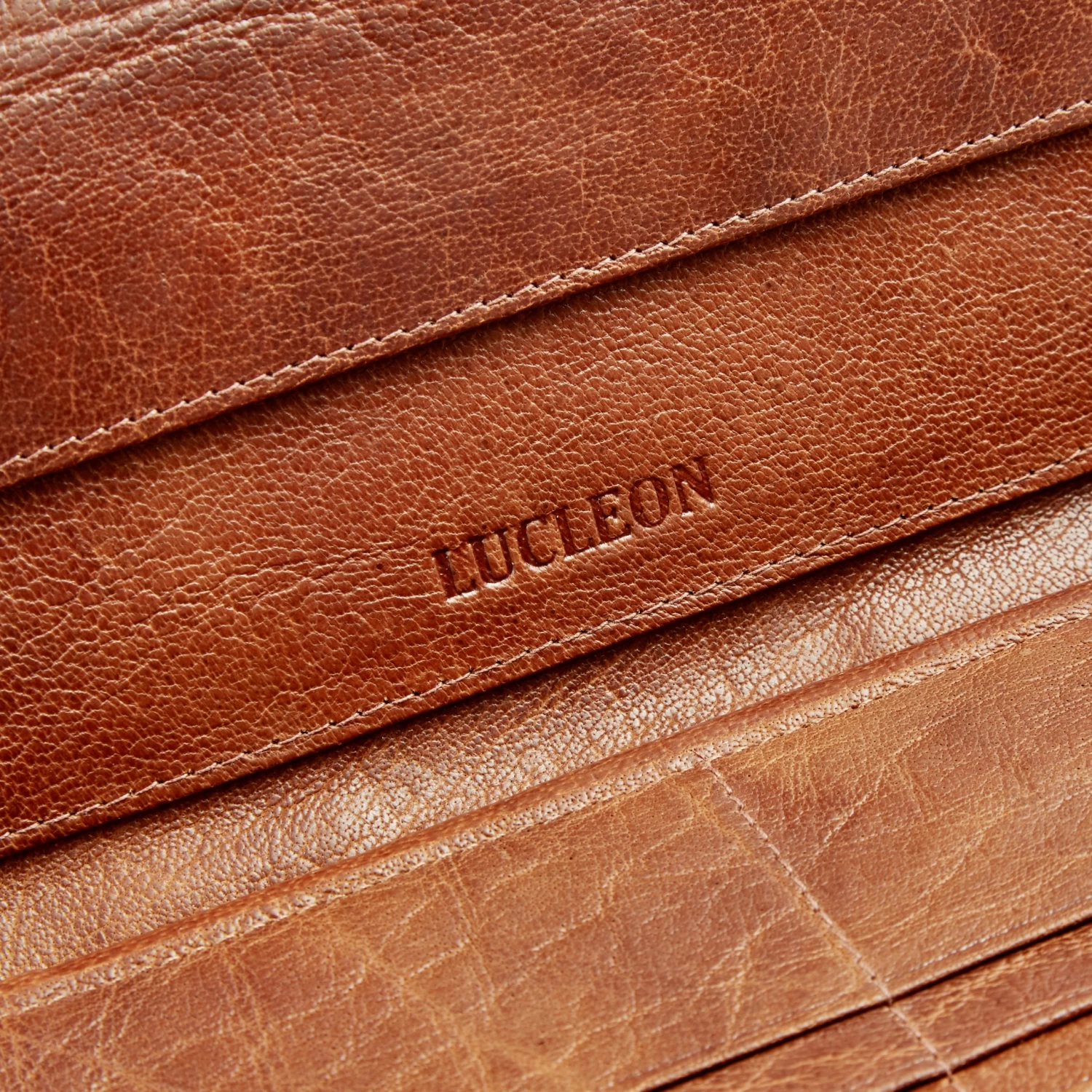 California | Tan Accordion Leather Wallet - Image 9