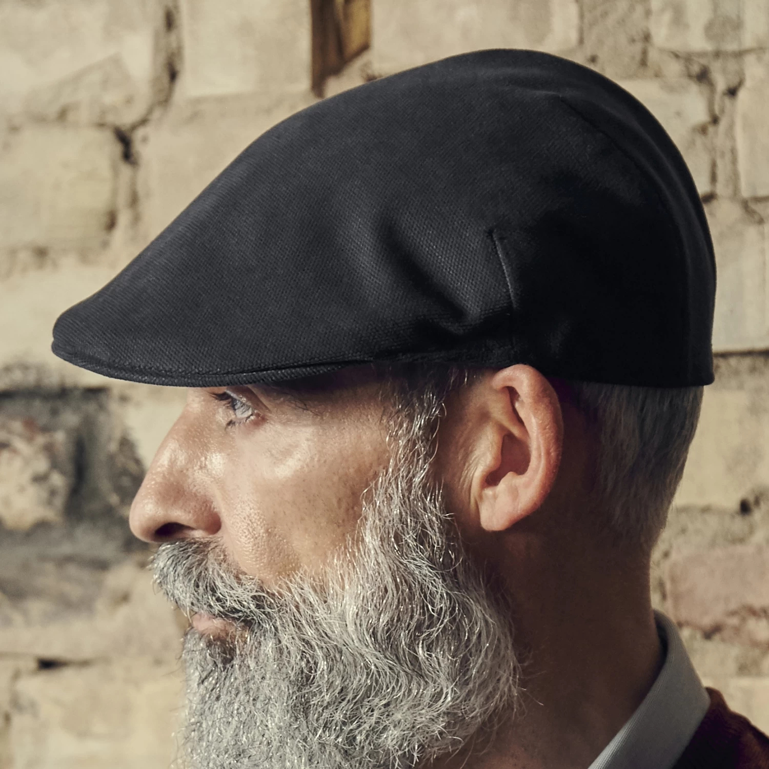 Moda | Dark Grey Cotton Flat Cap - Image 7