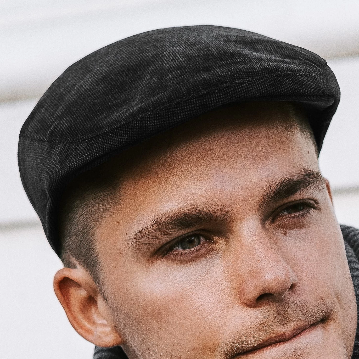 Fido | Classic Black & White Patterned Flat Cap - Image 8