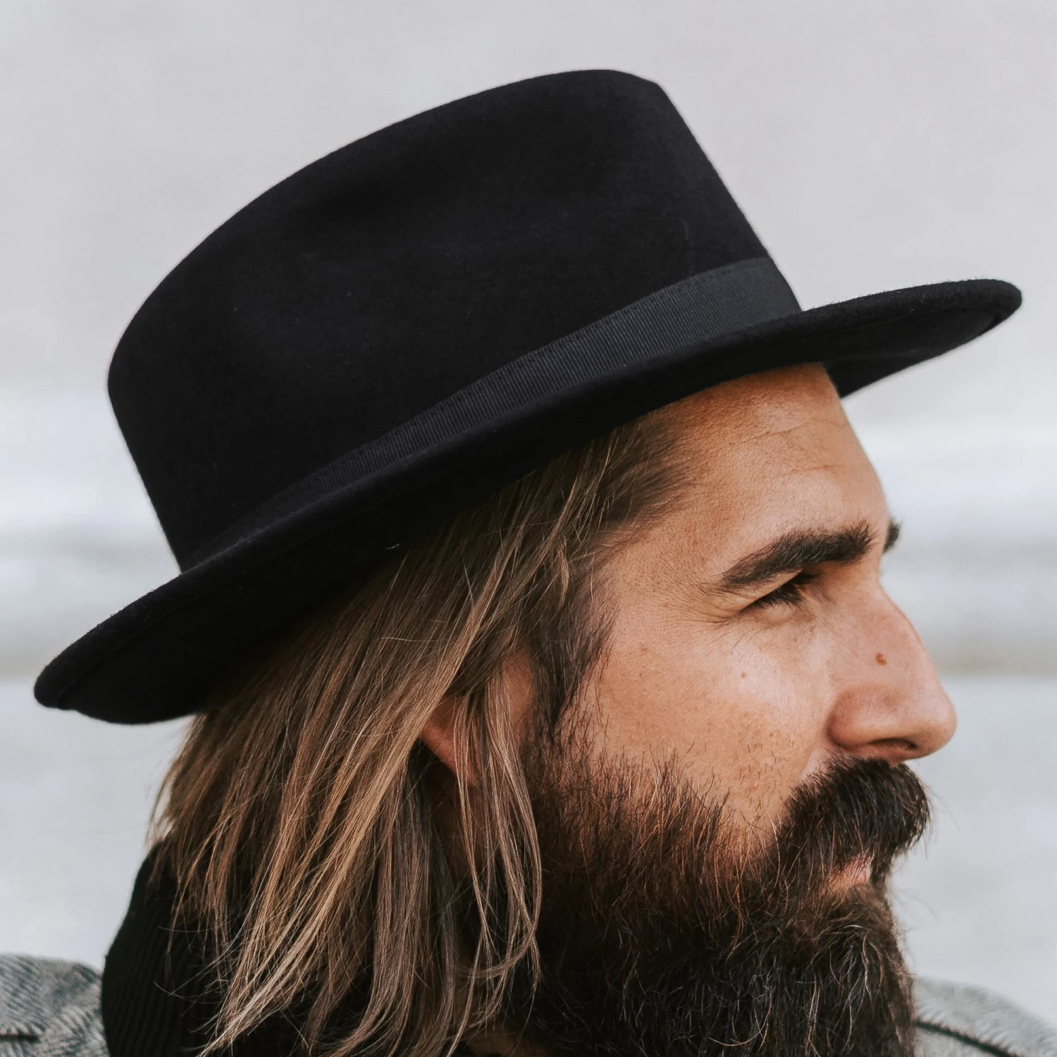 Fido | Black Wool Fedora Hat With Band - Image 9