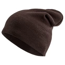 Taupe Merino Wool Mix Fine Knitted Beanie
