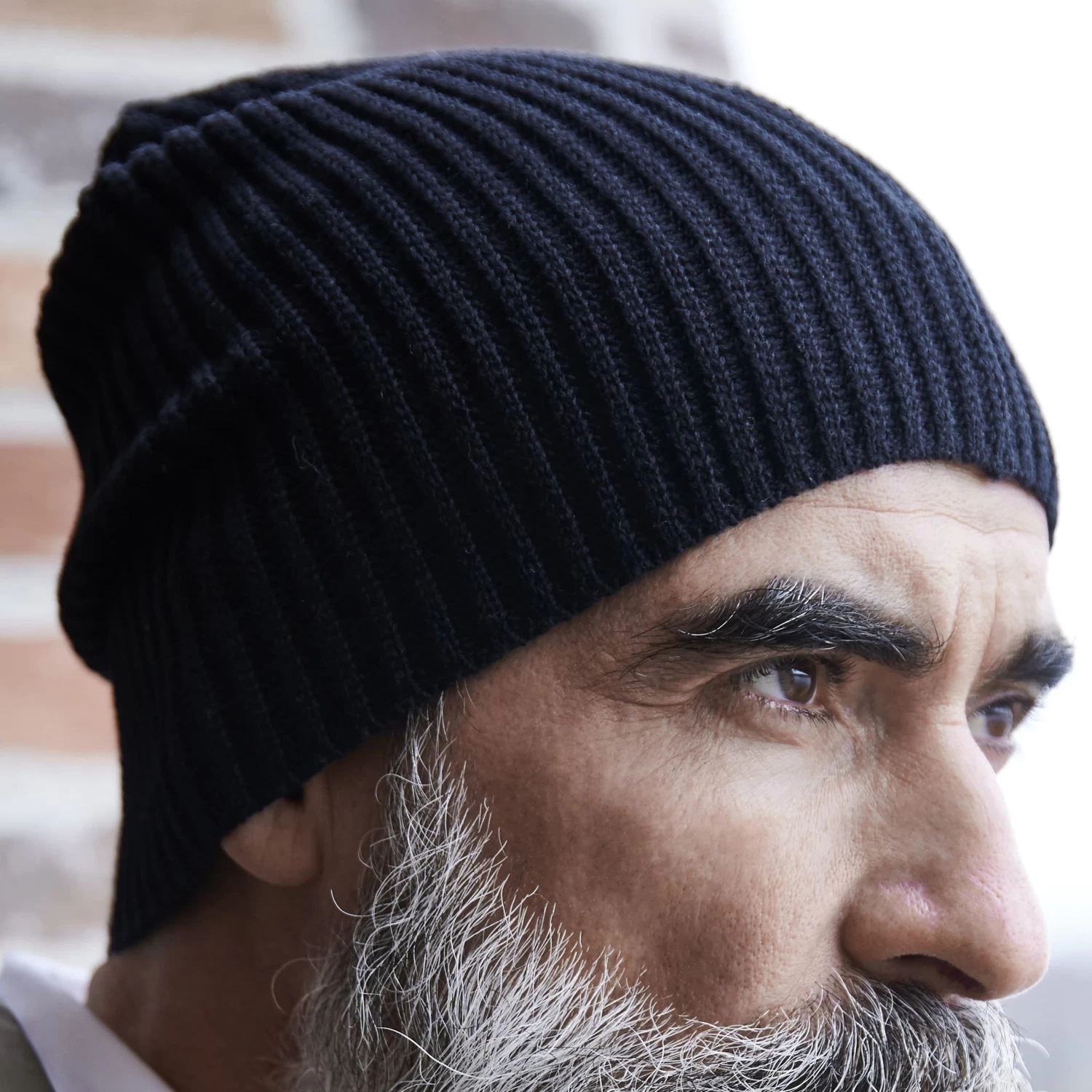 Kite | Navy Blue Lightweight Organic Cotton Chunky Knitted Rib Beanie - Image 7