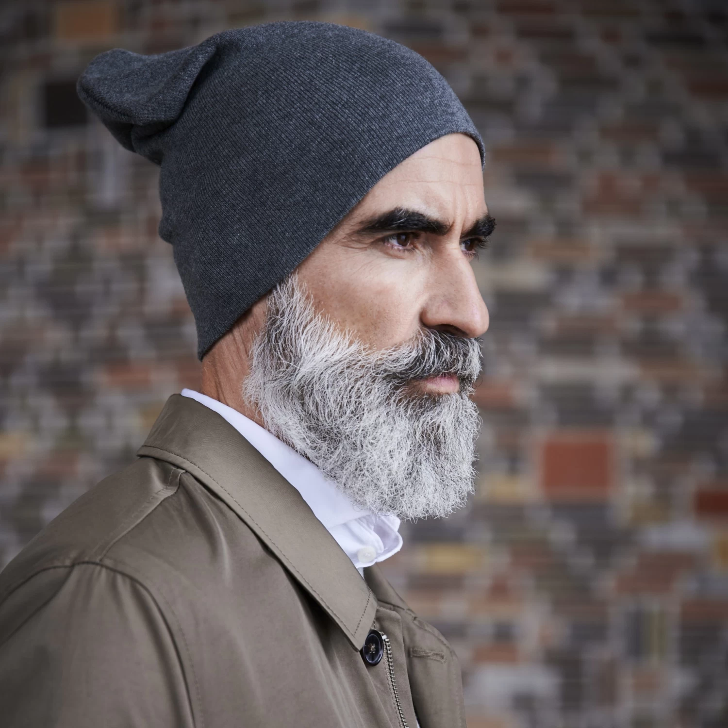 Kite | Dark Grey Lightweight Organic Cotton Fine Knitted Beanie - Image 3