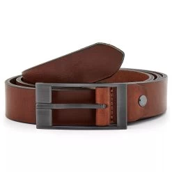 Modern Dark Brown Leather Belt