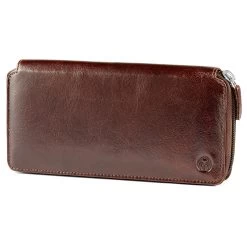 California | Brown Accordion Leather Wallet