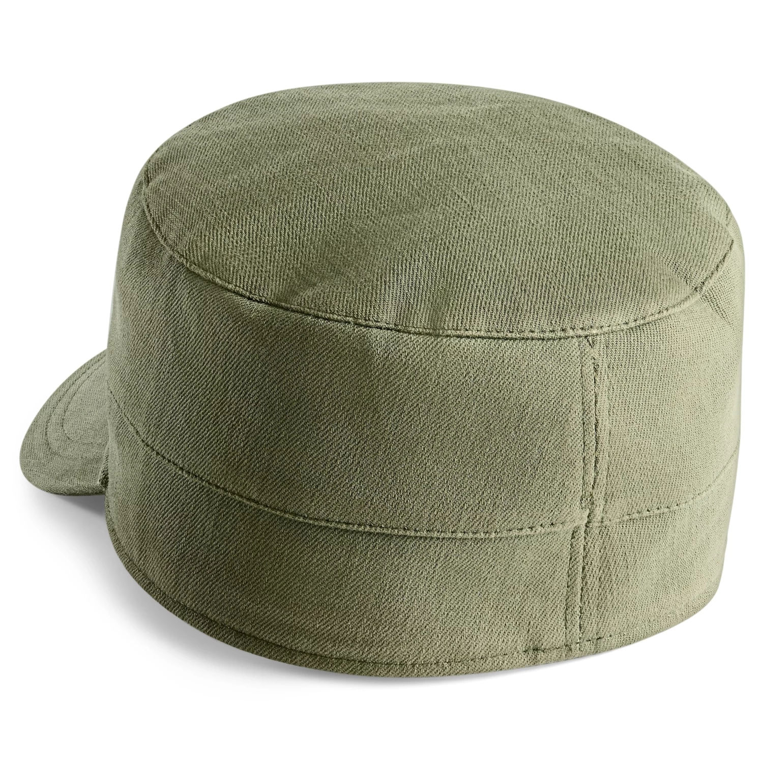 Lacuna | Army Green Denim Cadet Cap - Image 2
