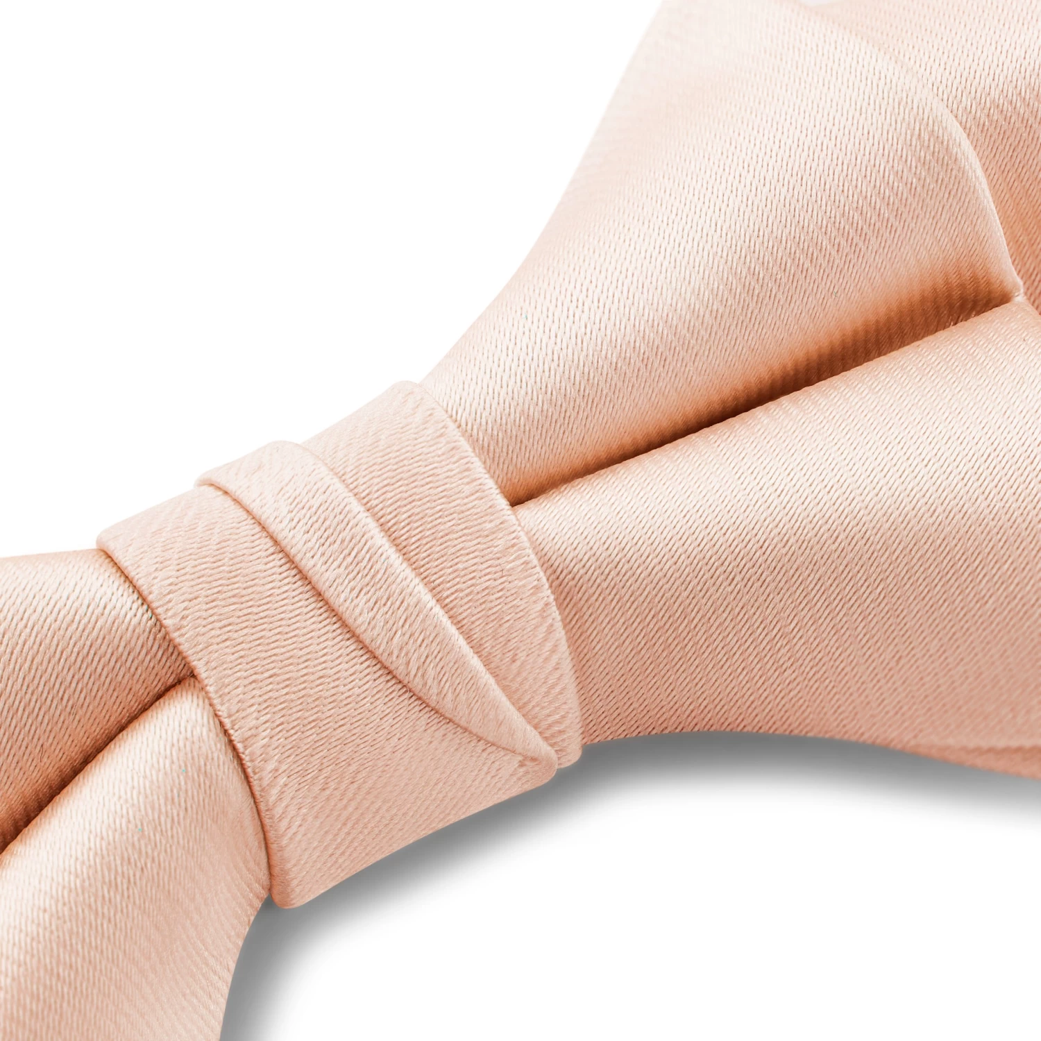 Rose Pink Pre-Tied Satin Diamond Tip Bow Tie - Image 3