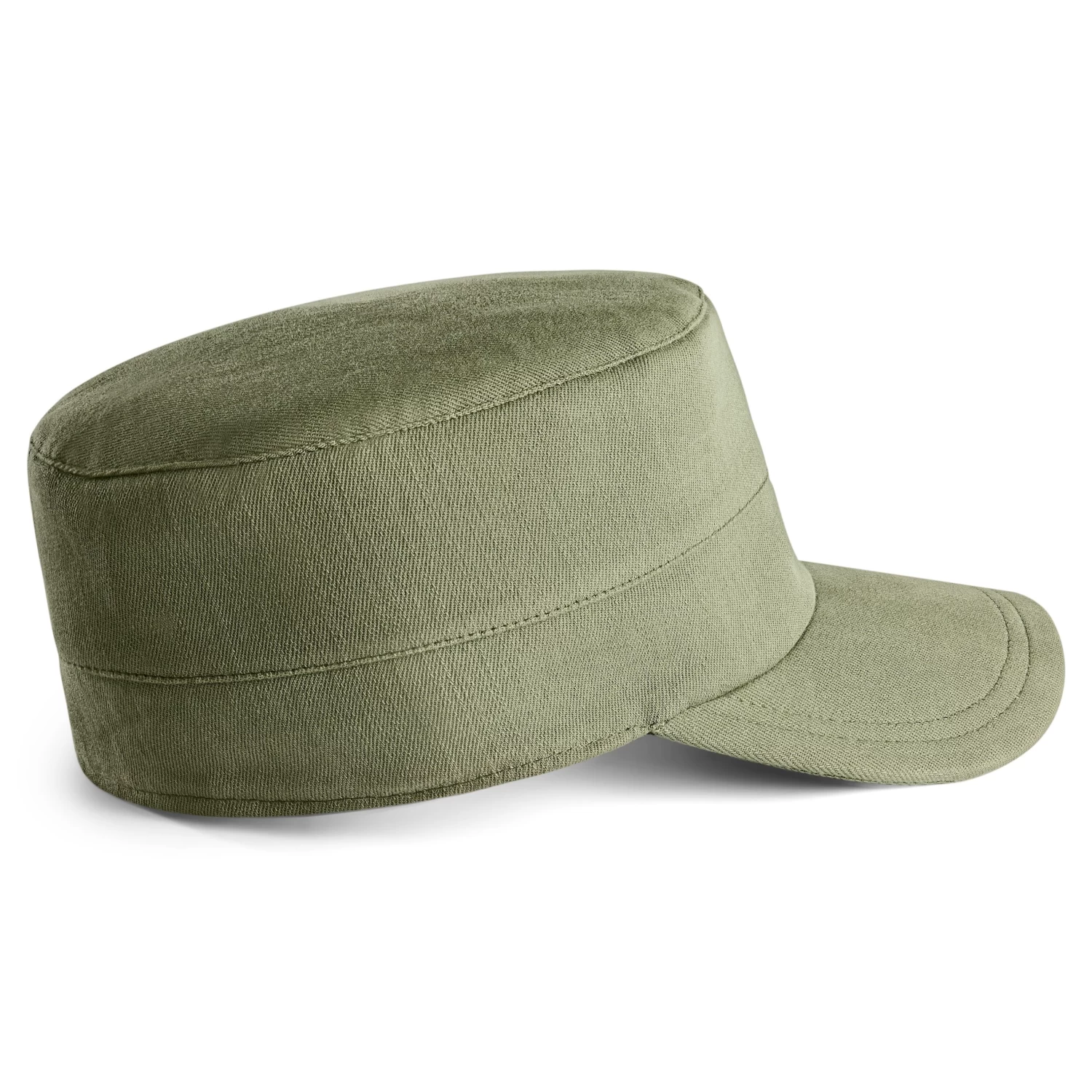 Lacuna | Army Green Denim Cadet Cap - Image 4