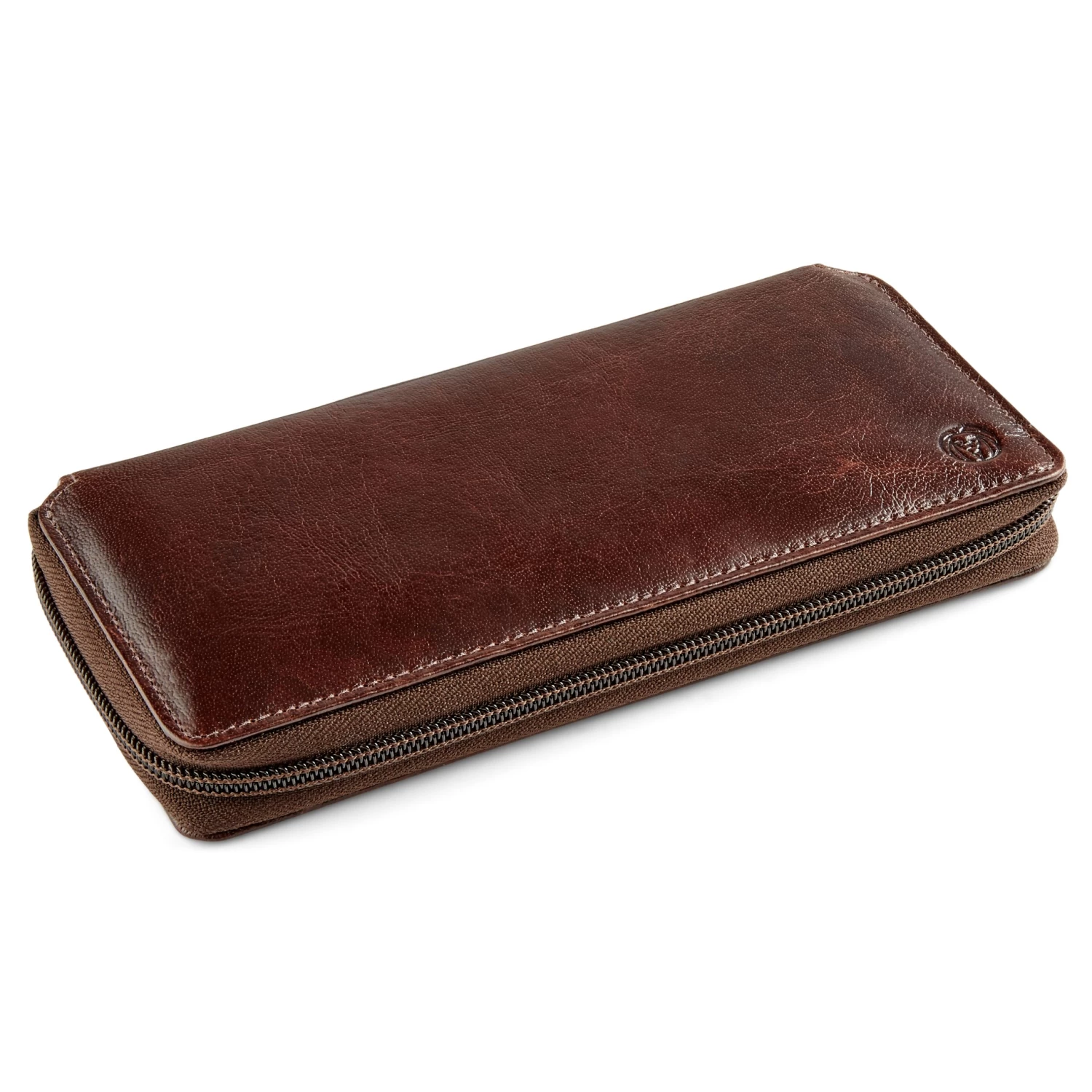 California | Brown Accordion Leather Wallet - Image 7