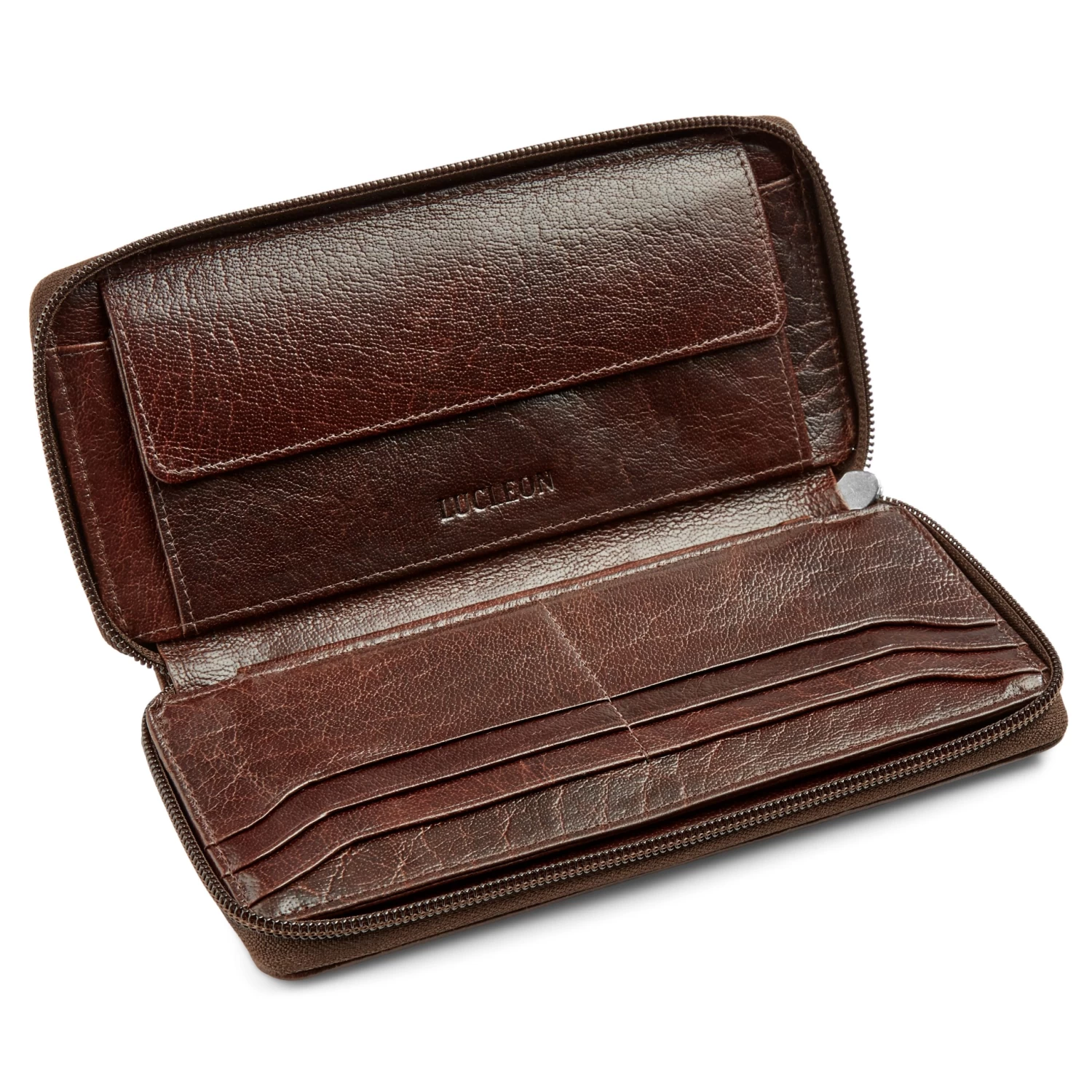 California | Brown Accordion Leather Wallet - Image 2