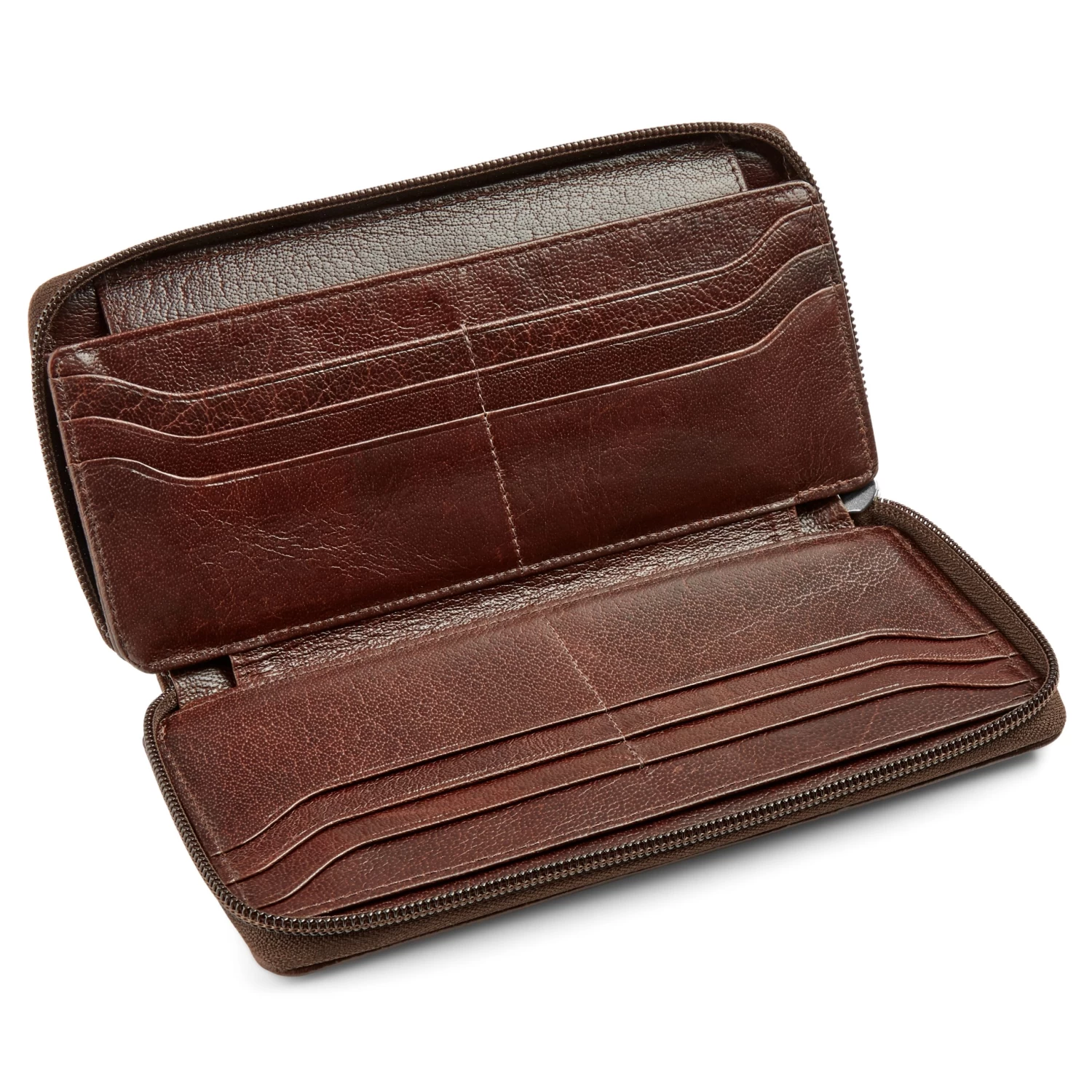 California | Brown Accordion Leather Wallet - Image 8