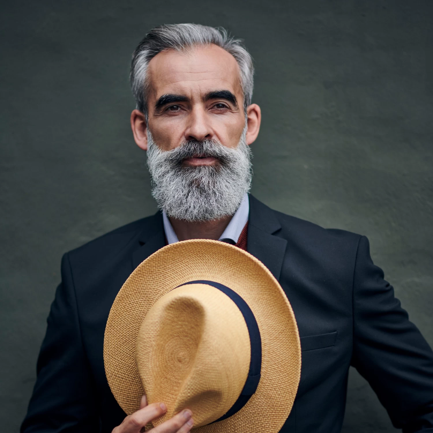 Moda | Mustard Yellow Ecuadorian Straw Panama Hat With Navy Band - Image 4