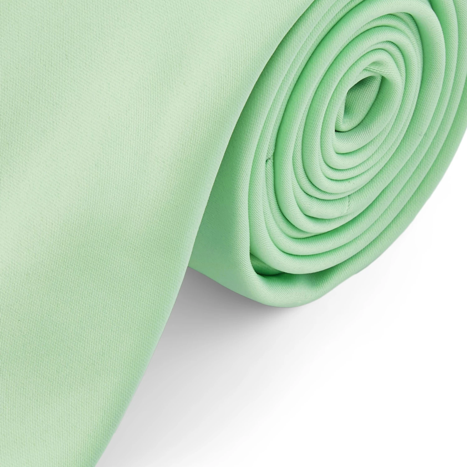 Basic Mint Green Polyester Tie - Image 3