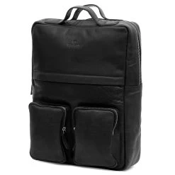 Montreal | Black Retro Leather Backpack