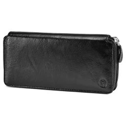 California | Black Accordion Leather Wallet