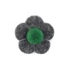 Graphite & Bright Green Felt Flower Lapel Pin