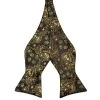 Black & Golden Patterned Self-Tie Silk Bow Tie