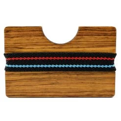 Zebra Wood Striped Card Holder