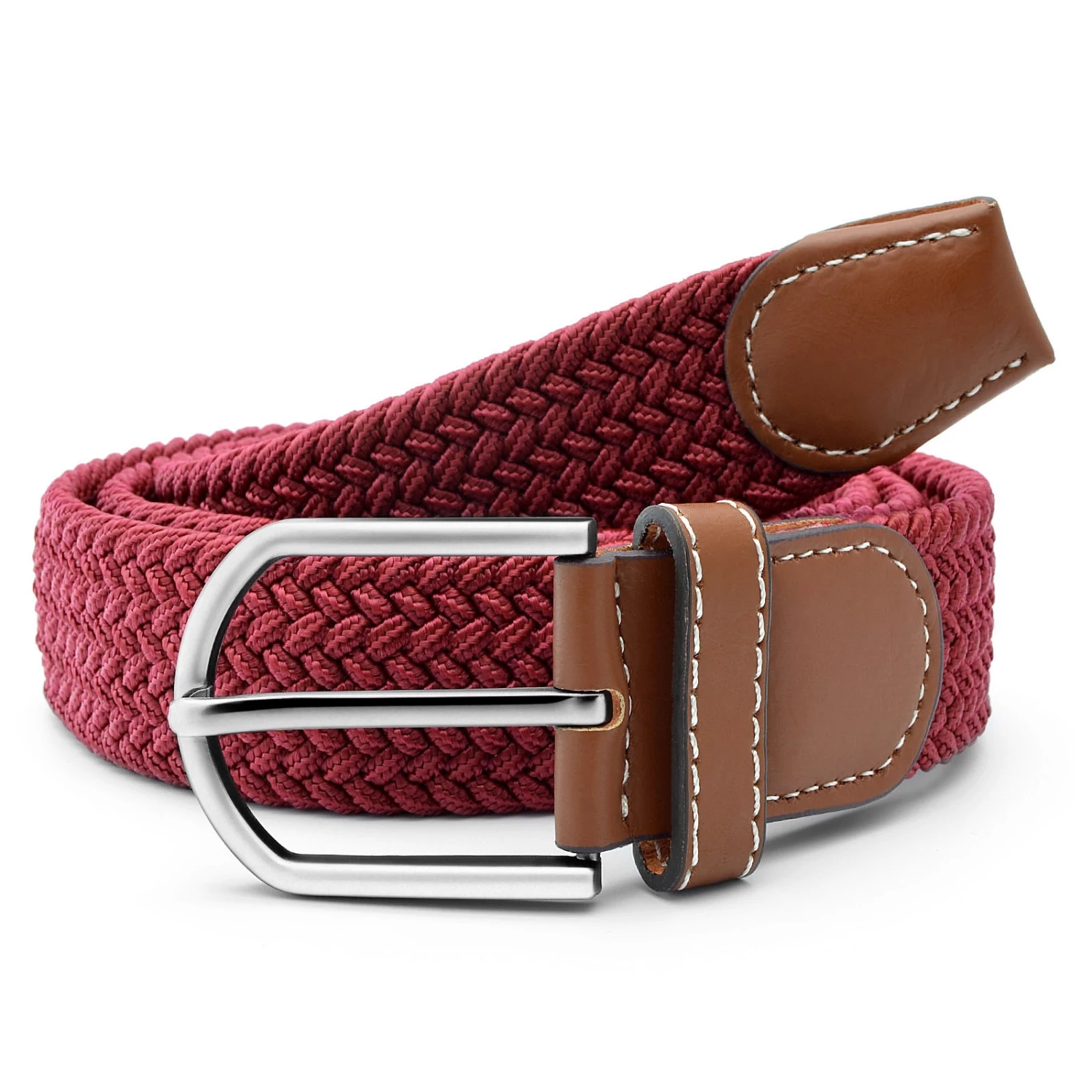 Bordeaux Canvas Elastic Belt