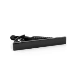 Short Matt Black Tie Clip