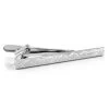 Silver-Tone Patterned Tie Clip
